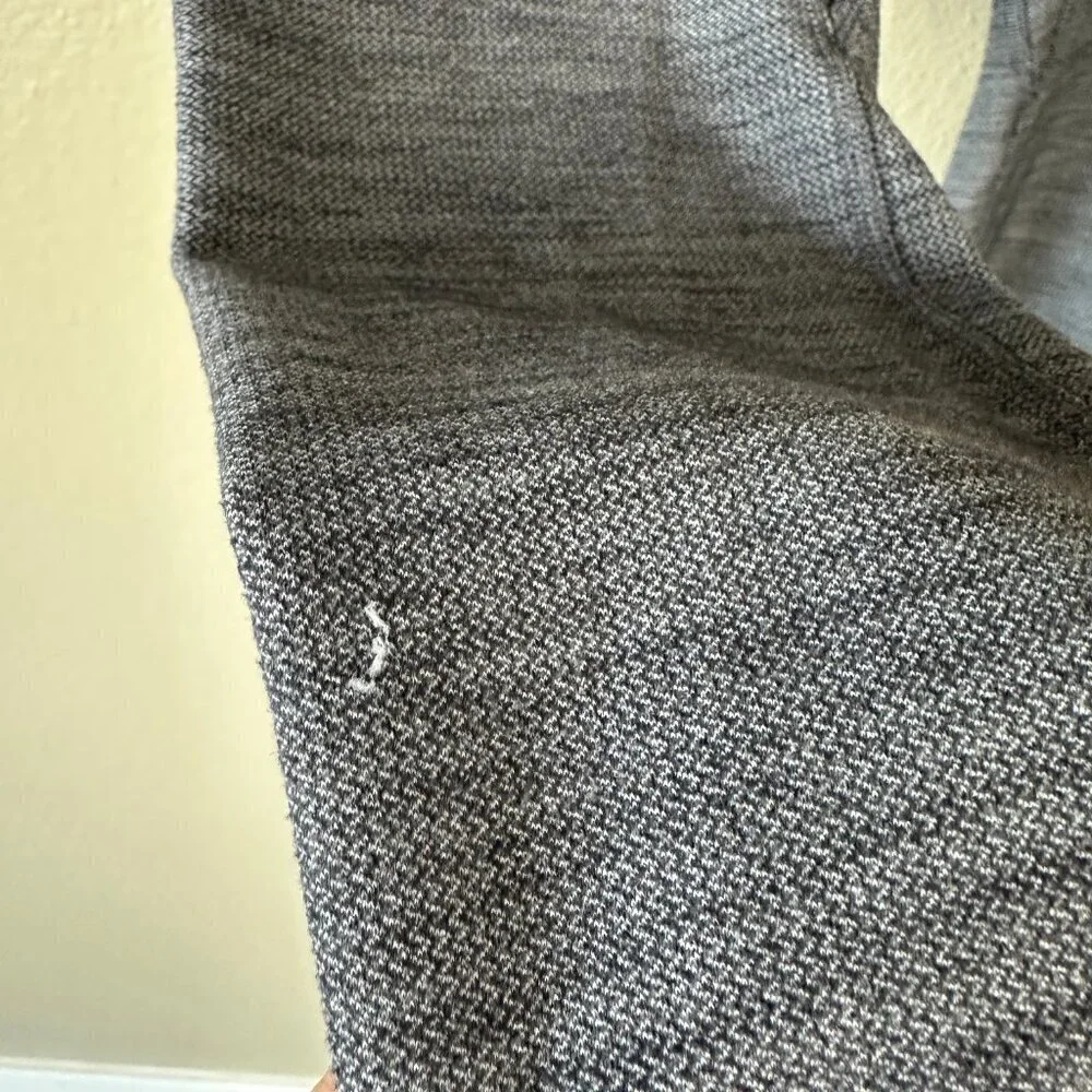 Lululemon Align Pant II 25” Yoga Mini Heathered Herringbone White Black Size 6